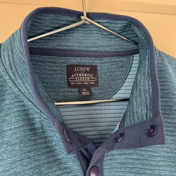 J. Crew Factory Men’s Quilted Knit Pullover Authentic Fleece - Picture 3 of 7